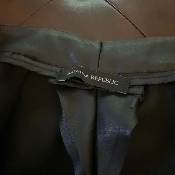 (Lori) Banana Republic Elegant Black Faux Leather Women’s Pants Sz 8 - Picture 8 of 10
